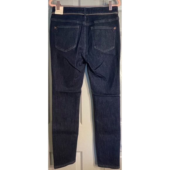 Anthropologie Pilcro High-Rise Metallic-Stitch Skinny Jeans NWT Size 28 - Picture 9 of 14